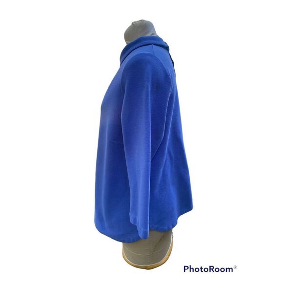 Talbots Funnel Neck Button Back 3/4 Length Sleeves Periwinkle Blue Size 2X - Picture 7 of 10